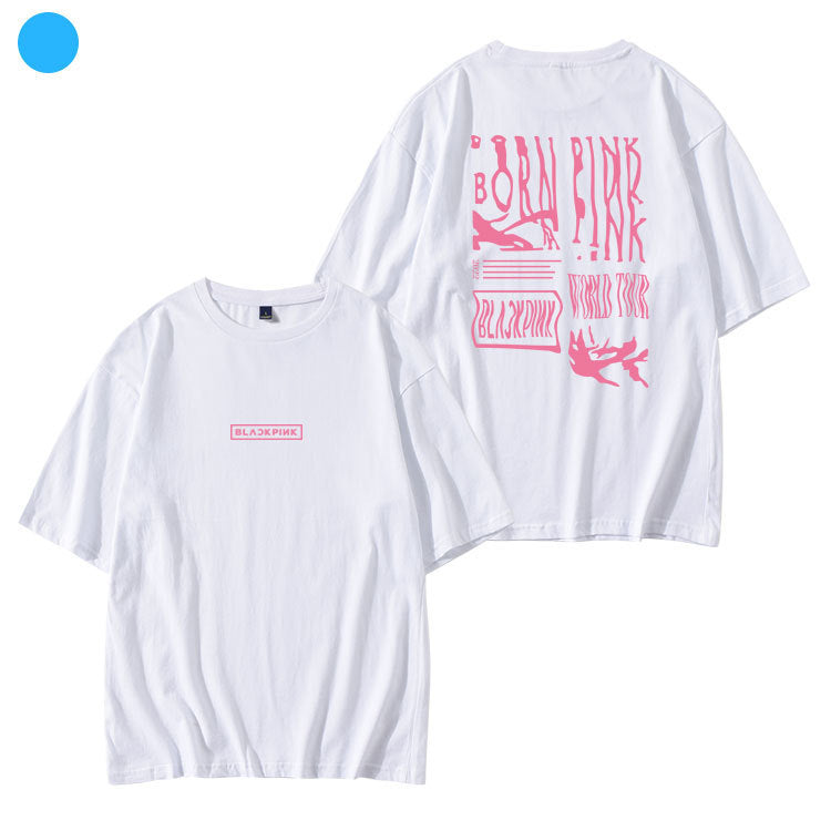 Casual Kpop BORN PINK Short-sleeved T-shirt