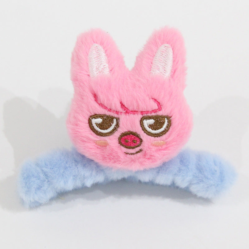 Cartoon KPOP Plush Grab Clip Hairpin