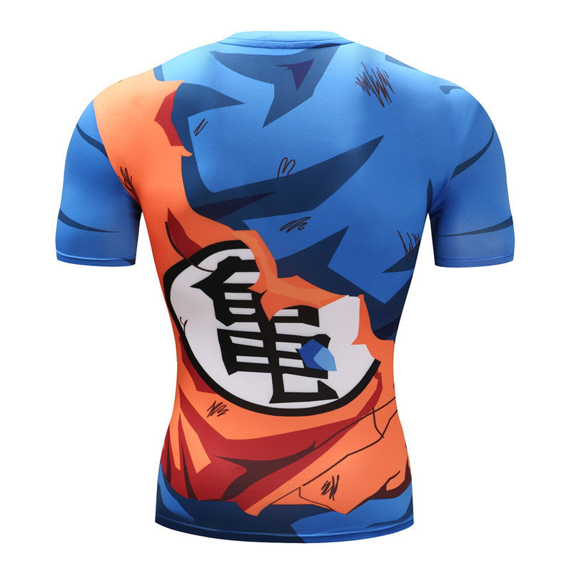 Men's Sports Fitness Anime 3D Short-sleeved T-shirt