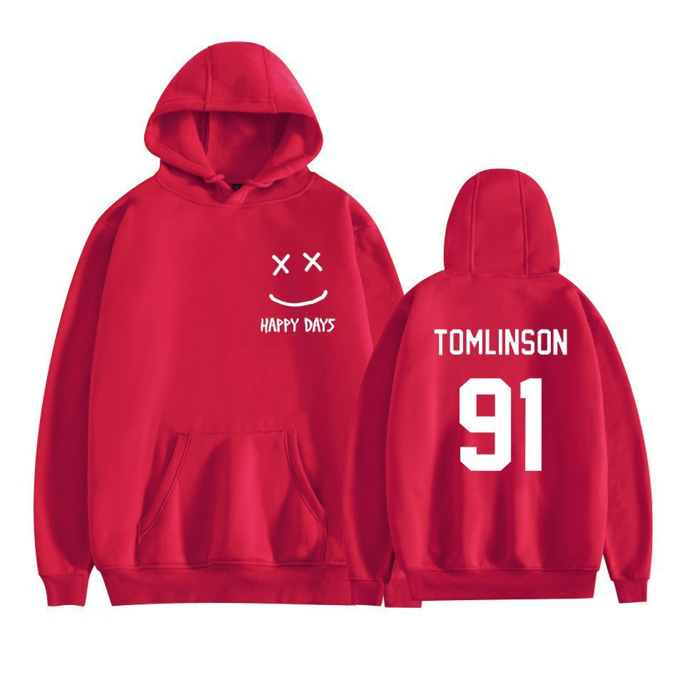 Unisex Louis 91 Letter Printed Casual Hoodie