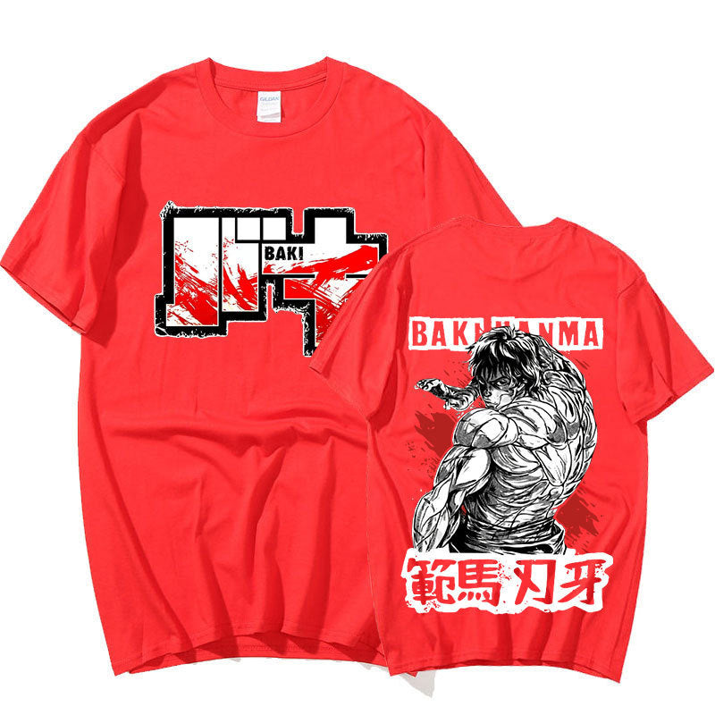 Men's Anime Baki Printed Loose T-Shirt