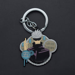 Trendy Gojo Anime Metal Keychain Necklace