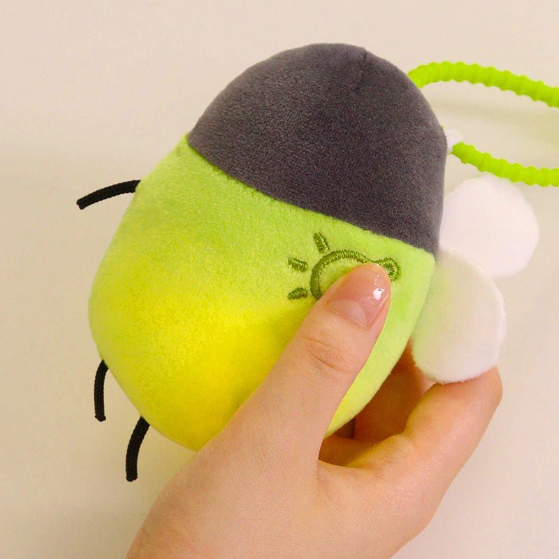 Cute Glowing Firefly Plush Doll Keychain Pendant