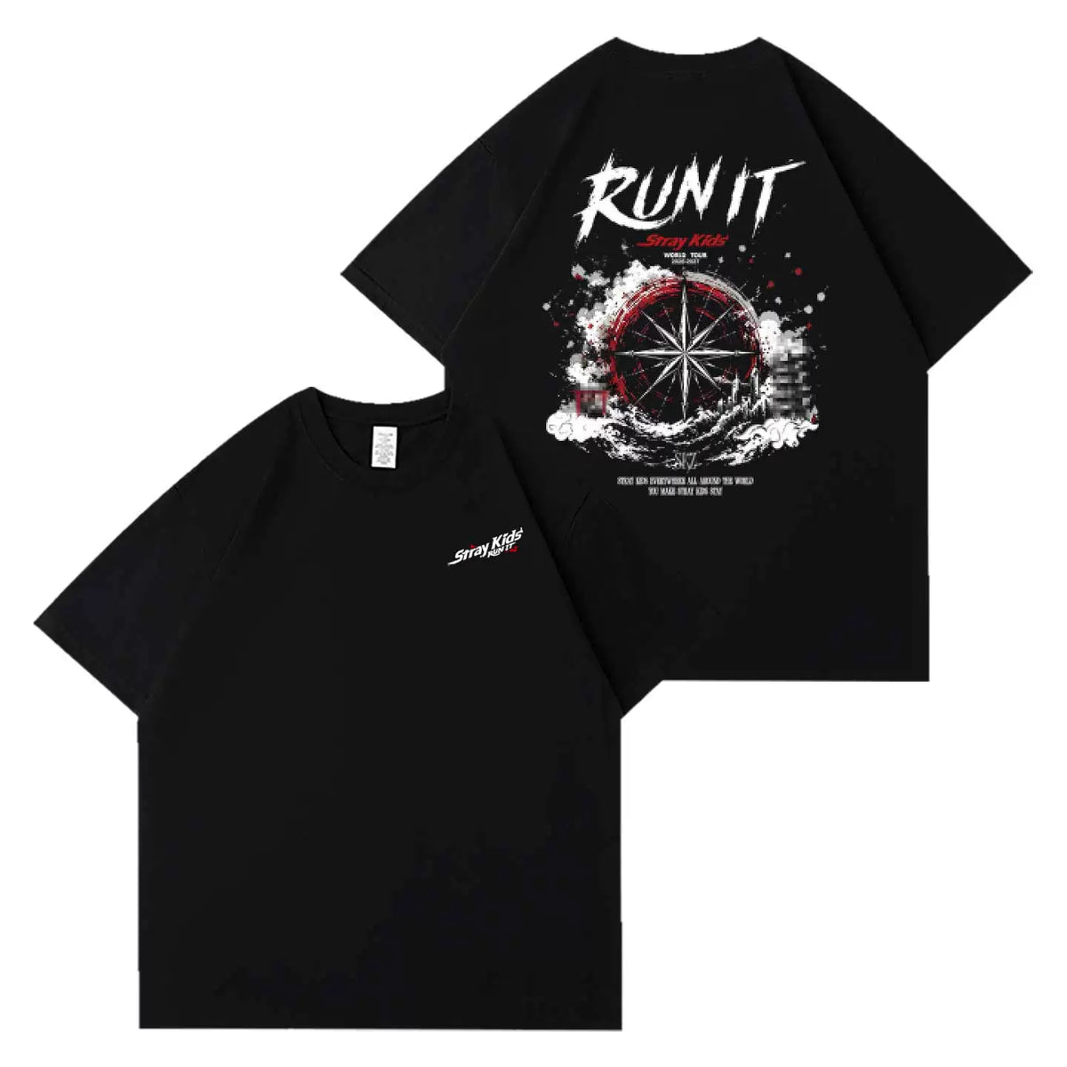 SKZ RUN IT TOUR Printed Cotton Tee