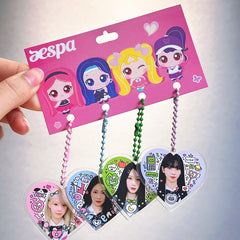 AE "My World" Acrylic Heart-shaped Pendant Set