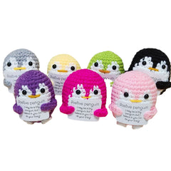 Positive Penguin Crocheted Doll