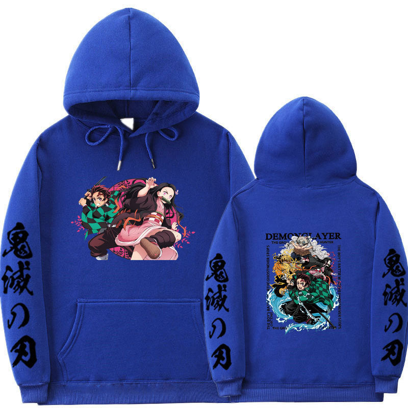 Unisex Anime Print Casual Sports Loose Hoodie