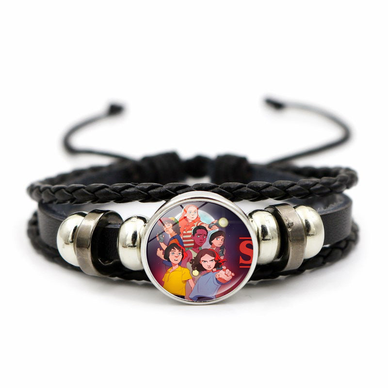 TV Gemstone Leather Bracelet