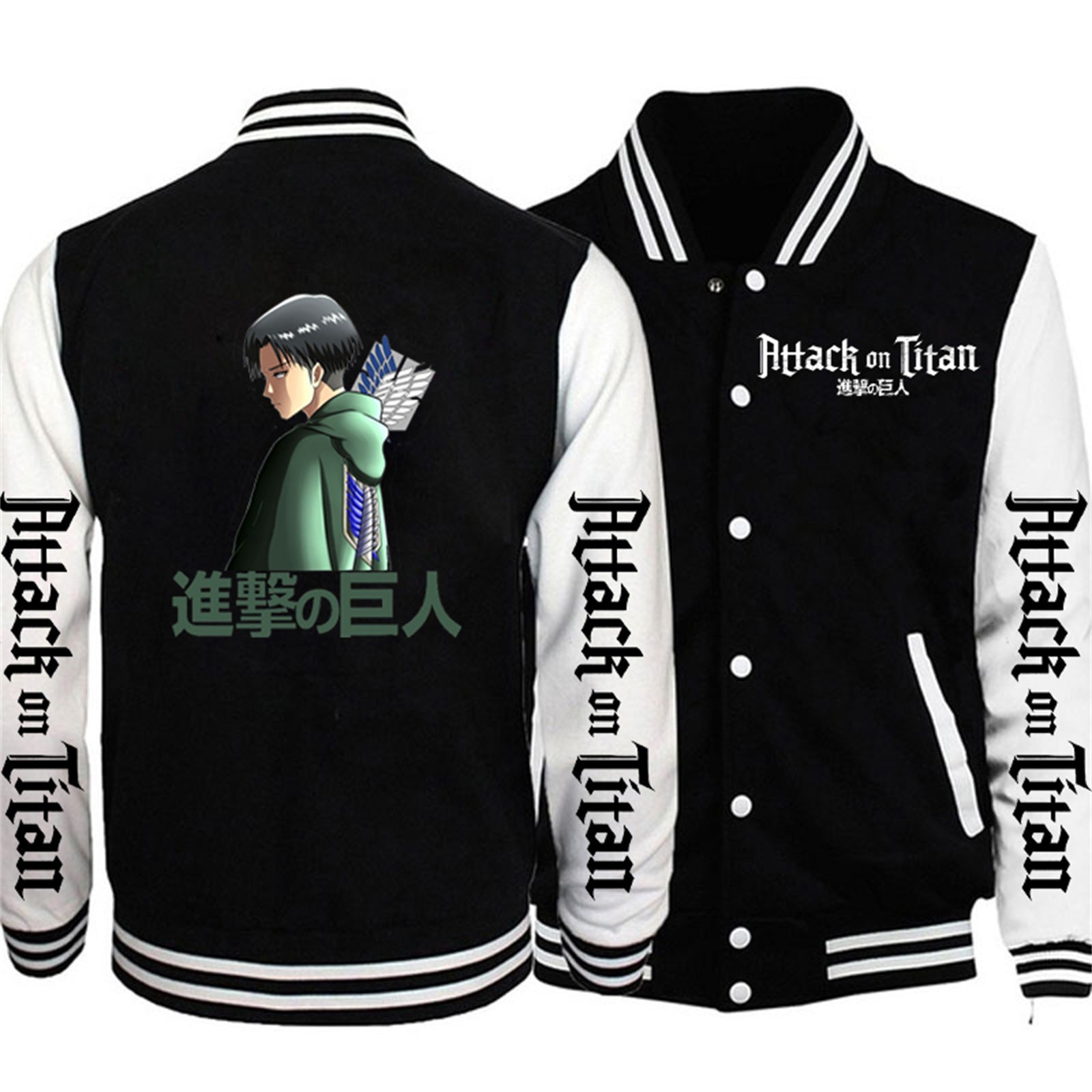 Unisex Casual Anime Print Baseball Jacket