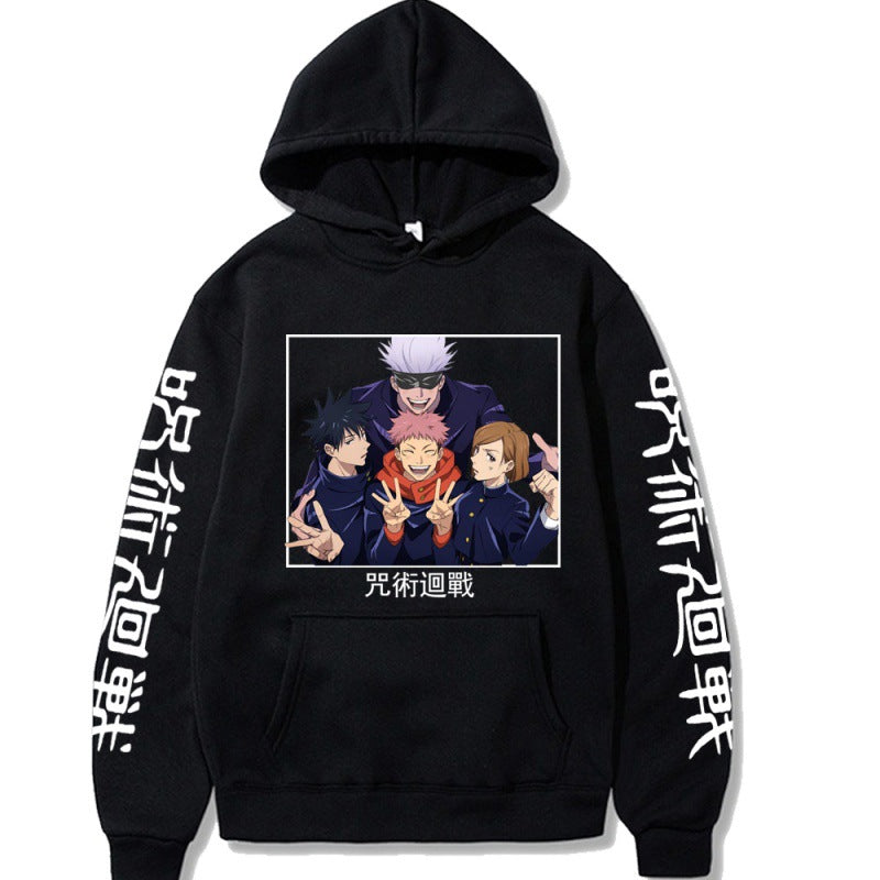 Casual Trendy Anime Print Loose Hoodie