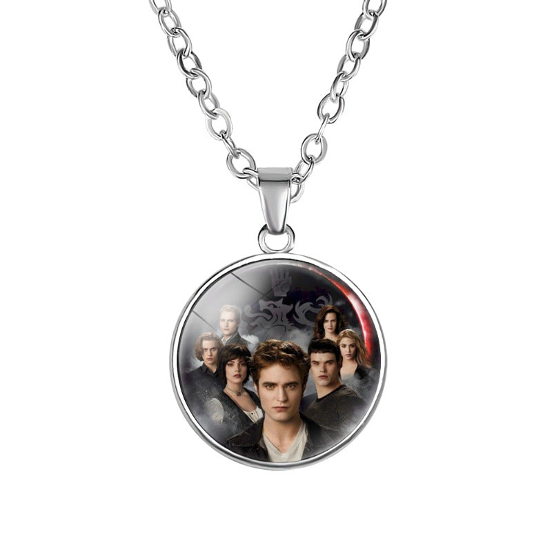 Twilight Gem Round Pendant Women's Necklace