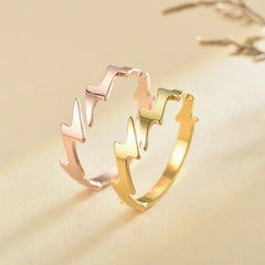 Chic Alloy Cutting Flash Open Ring