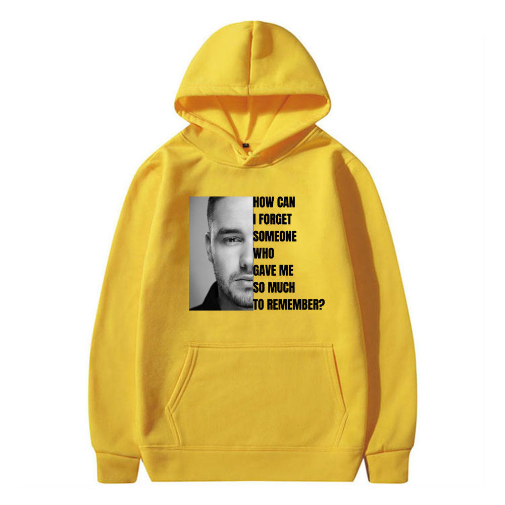 Casual Liam Tribute Letter Print Hoodie