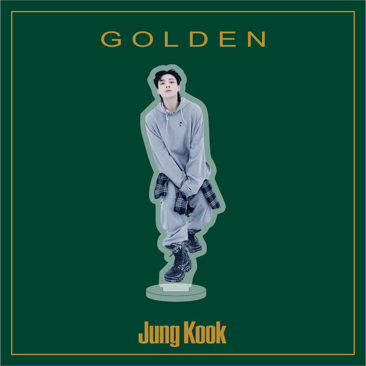 JK Golden Album Standing Tabletop Ornament