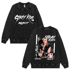 Vintage SKZ RUN IT Crew Neck Wash Sweatshirt