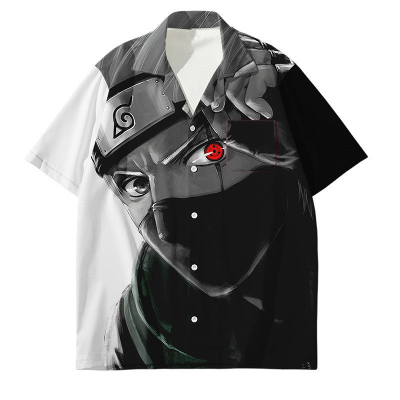 Men's Anime 3D Print Summer Short Sleeve Shirt