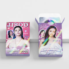 124PCS JISOO Holographic Photocard Sticker