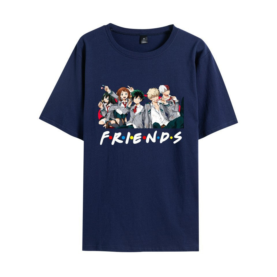 Unisex Anime Pattern Print Short Sleeve T-Shirt