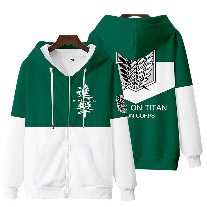 Men's Anime 3d Print Cos Zipper Hoodie