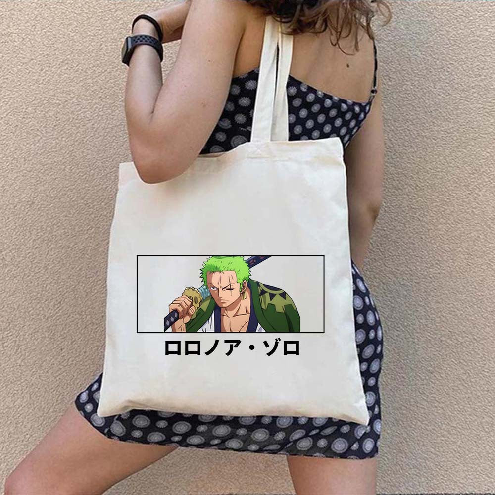 Luffy Printed Canvas Shoulder Tote Bag