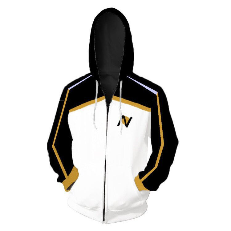 Unisex Anime 3D Print Cosplay Zipper Hoodie