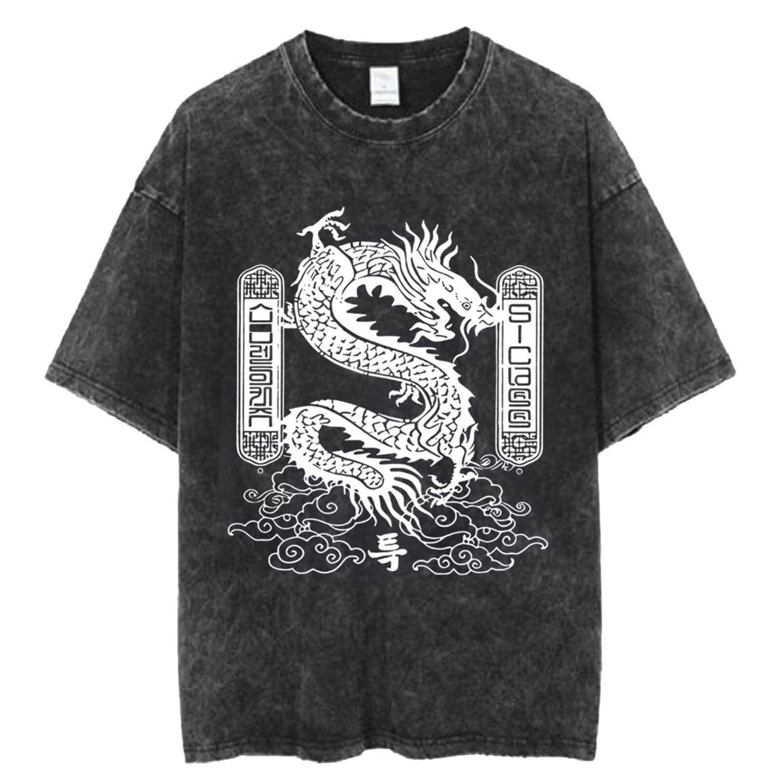 Versatile Cartoon KPOP Washed T-shirt