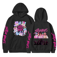 Casual HUNTRIX Print Loose Hoodie