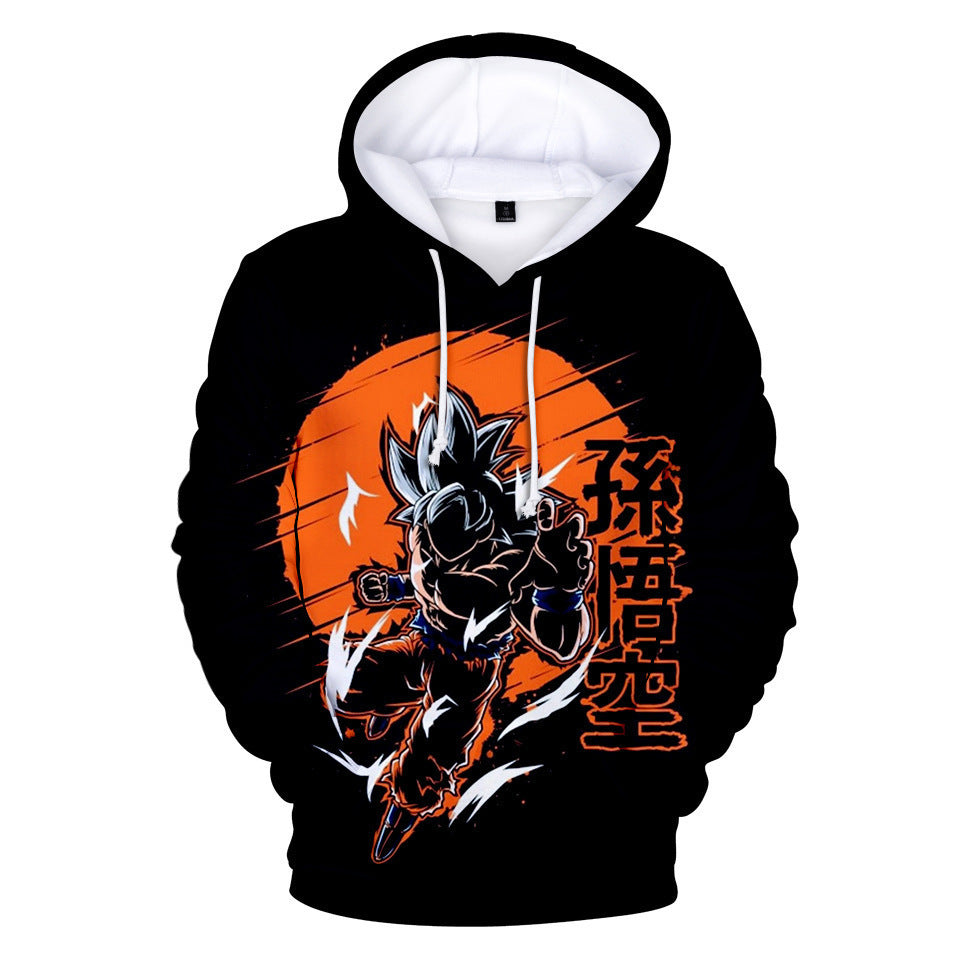 Casual Men's Anime Pattern Pullover Hoodie