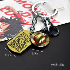 Trendy Zoro Luffy Alloy Necklace Keychain