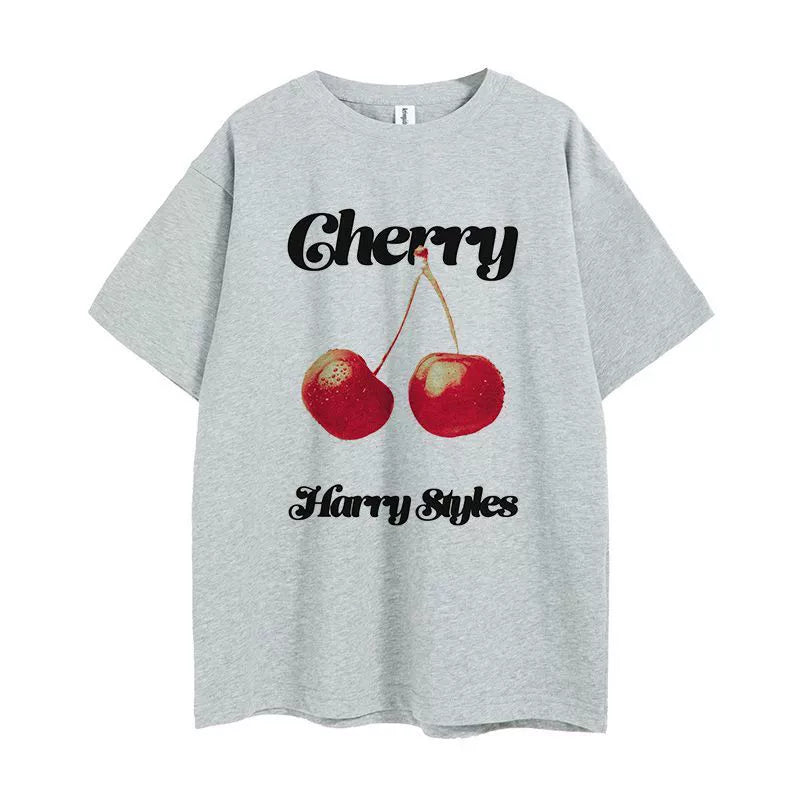 Cherry Cotton Short-sleeved T-shirt