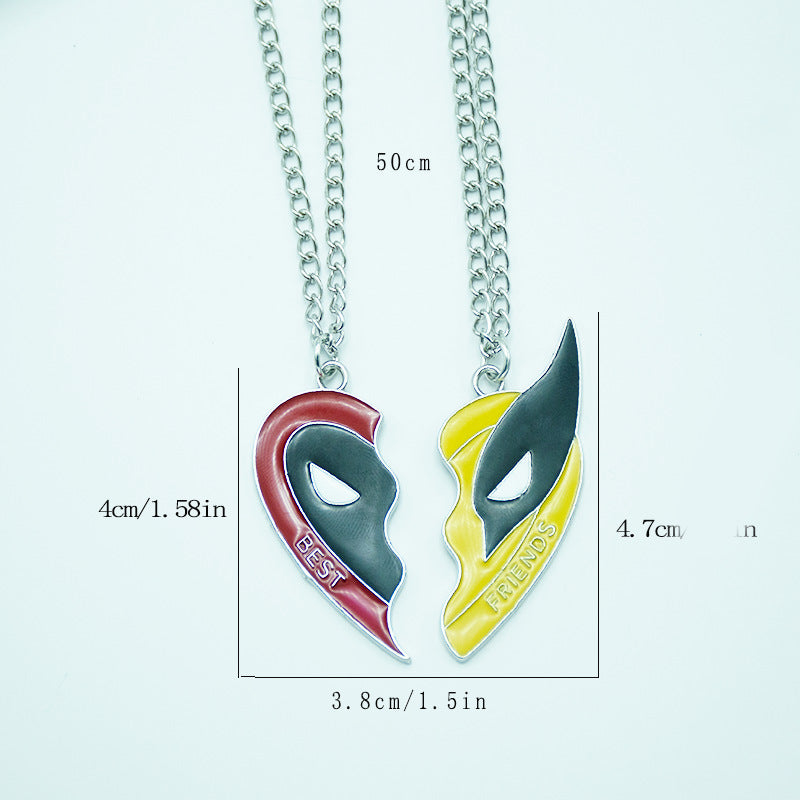 Deadpool and Wolverine Couple Necklace Accessories