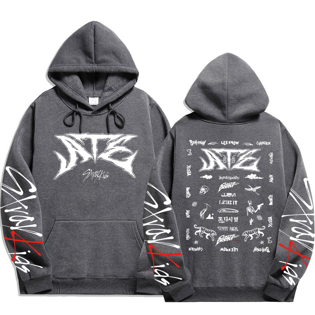 KPOP Atz Letter Printed Pullover Hoodie