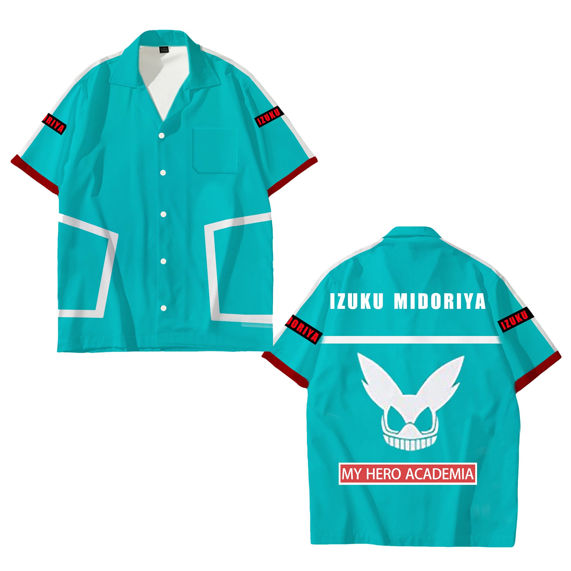 Men's Anime Digital Print COS Collar Shirt