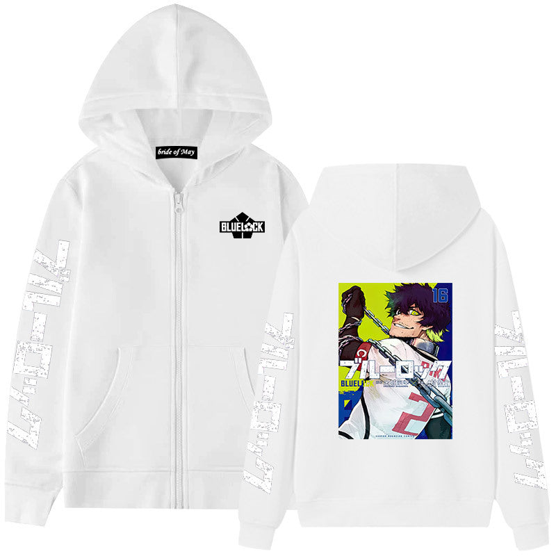 Unisex Anime Graphic Printed Zipper Hoodie