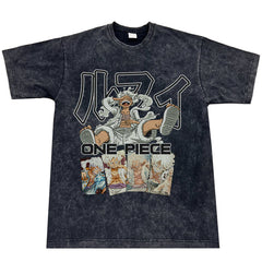 Luffy Short Sleeve Loose Washed T-Shirt