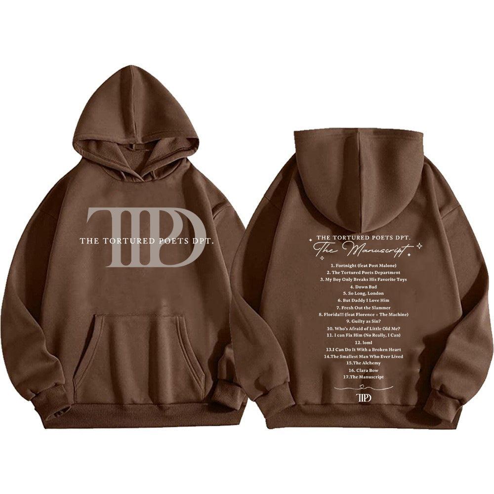 The Tortured Poets Department Printed Casual Hoodie