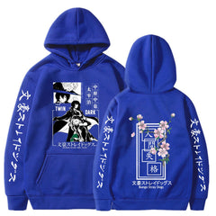 Casual Anime Graphic Printed Drawstring Hoodie