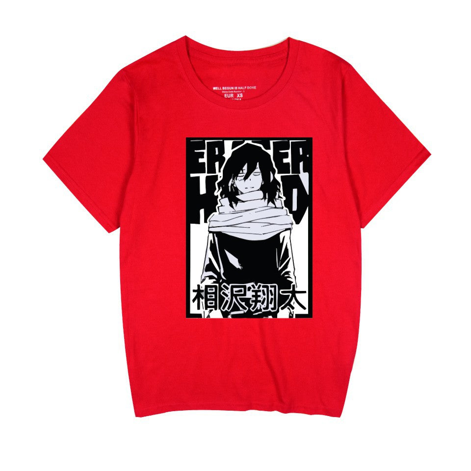 Unisex Anime Print Crew Neck Short Sleeve T-Shirt