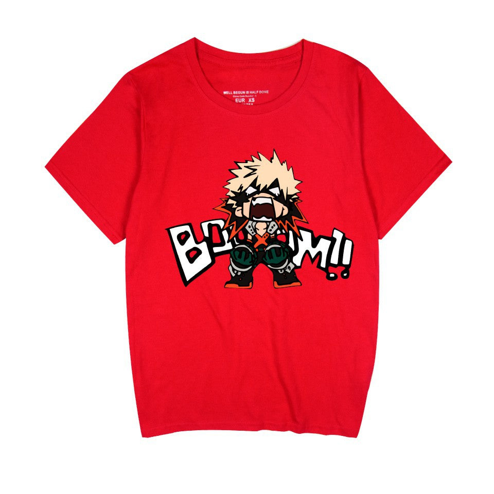 Unisex Anime Print Crew Neck Short Sleeve T-Shirt