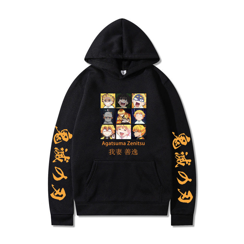 Unisex Anime Graphic Print Loose Hoodie