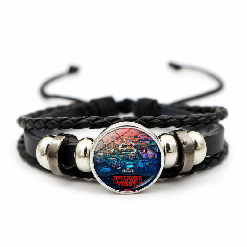 TV Gemstone Leather Bracelet