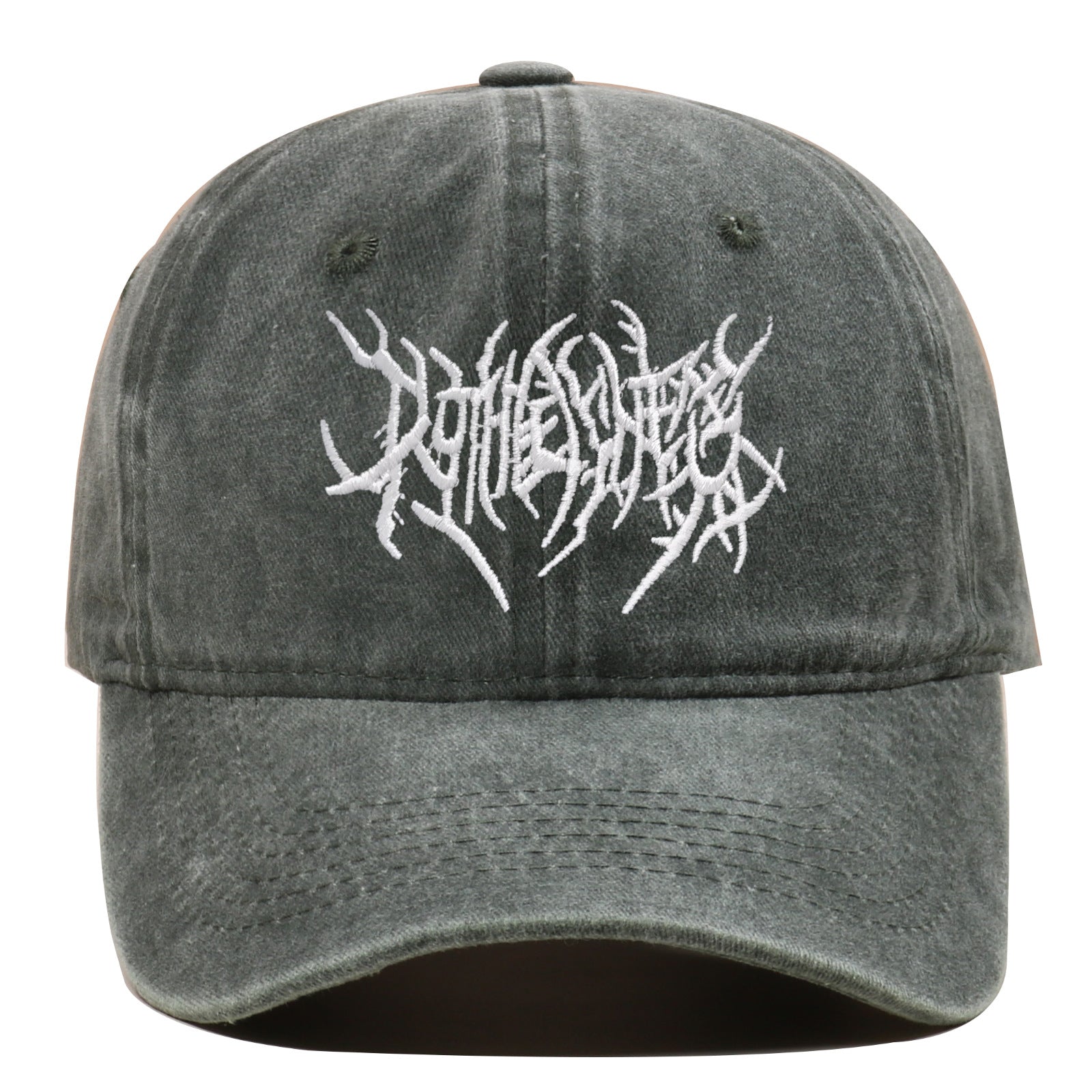 Gothic Vintage Washed Embroidered Baseball Cap