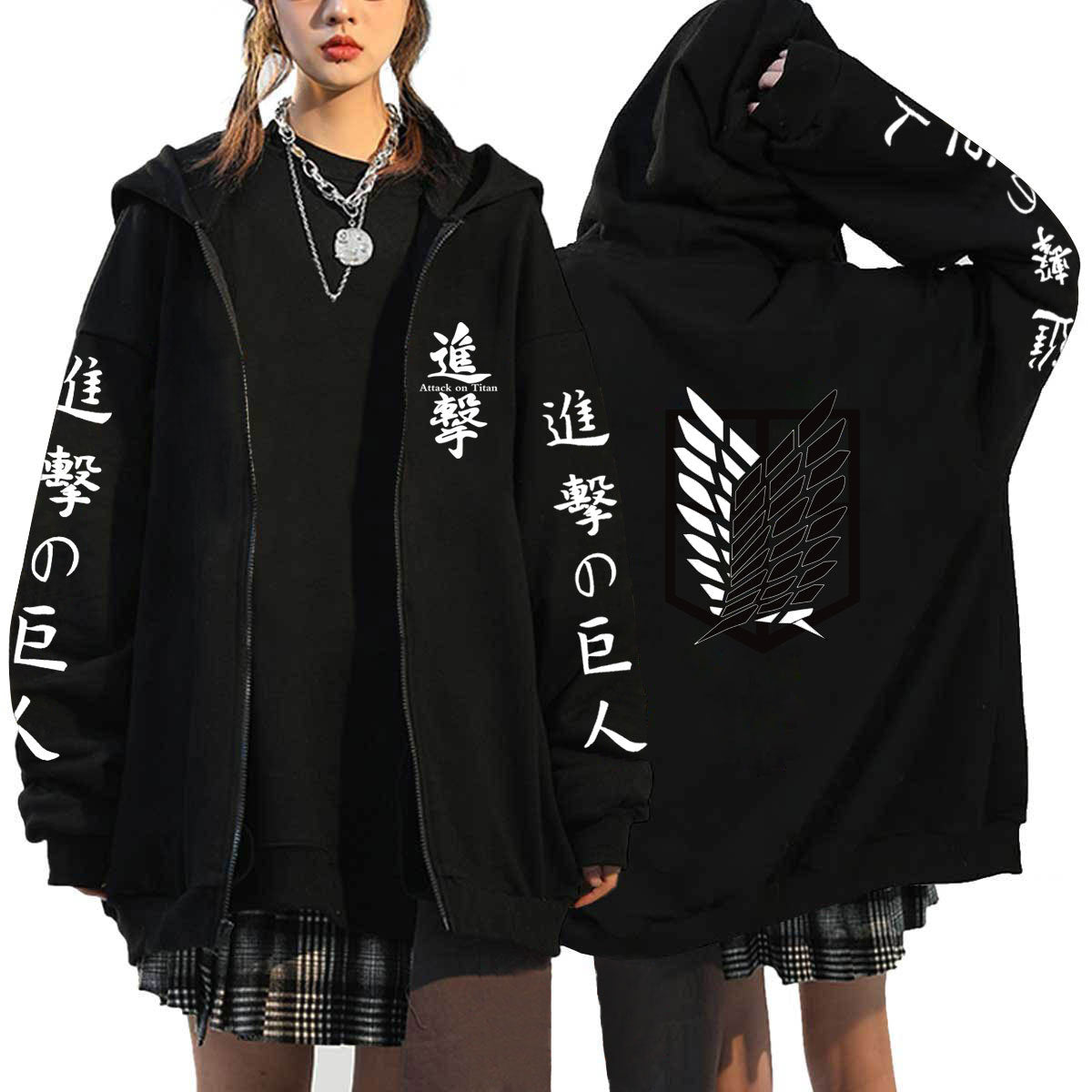 Unisex Anime Zip Up Casual Sports Jacket