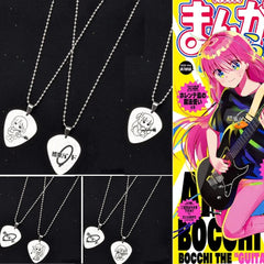 Double Sided Guitar Pick Pendant Necklace