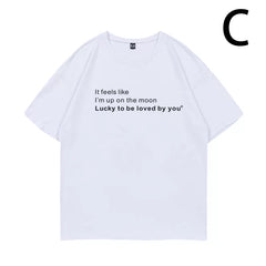 Lucky To Be Loved By You Cotton T-shirt