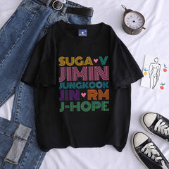 Cute Girls Kpop Cotton T-shirt