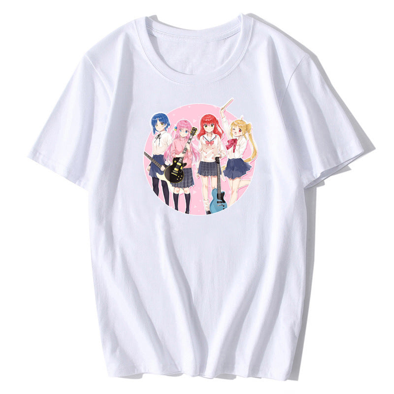 Cool Rock Band Cosplay Round Neck T-shirt