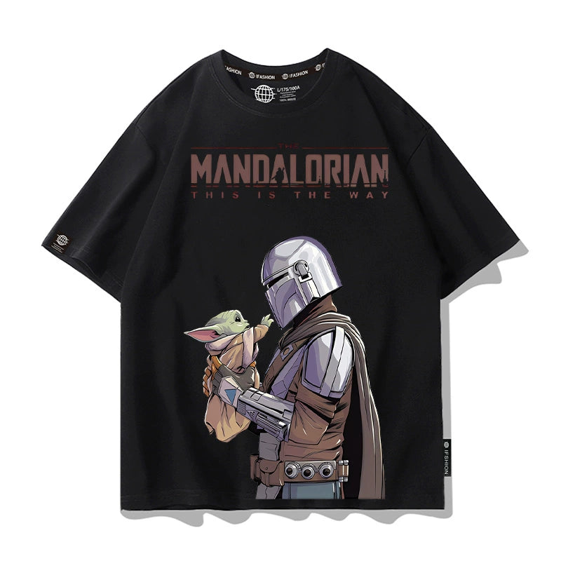 Men's Mandalorian Short Sleeve Cartoon T-Shirt