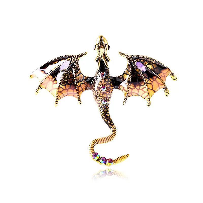Retro Cartoon Dragon Shape Brooch
