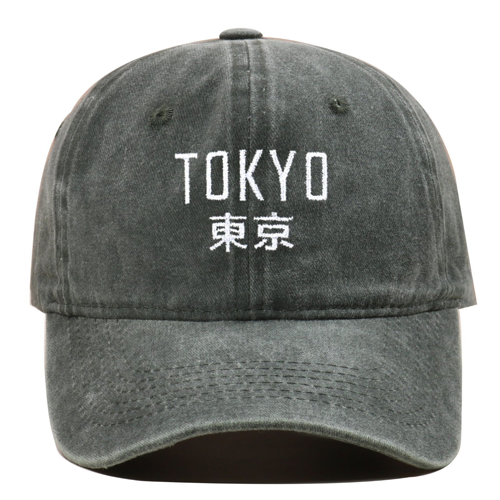 Retro Washed Tokyo Letter Baseball Cap